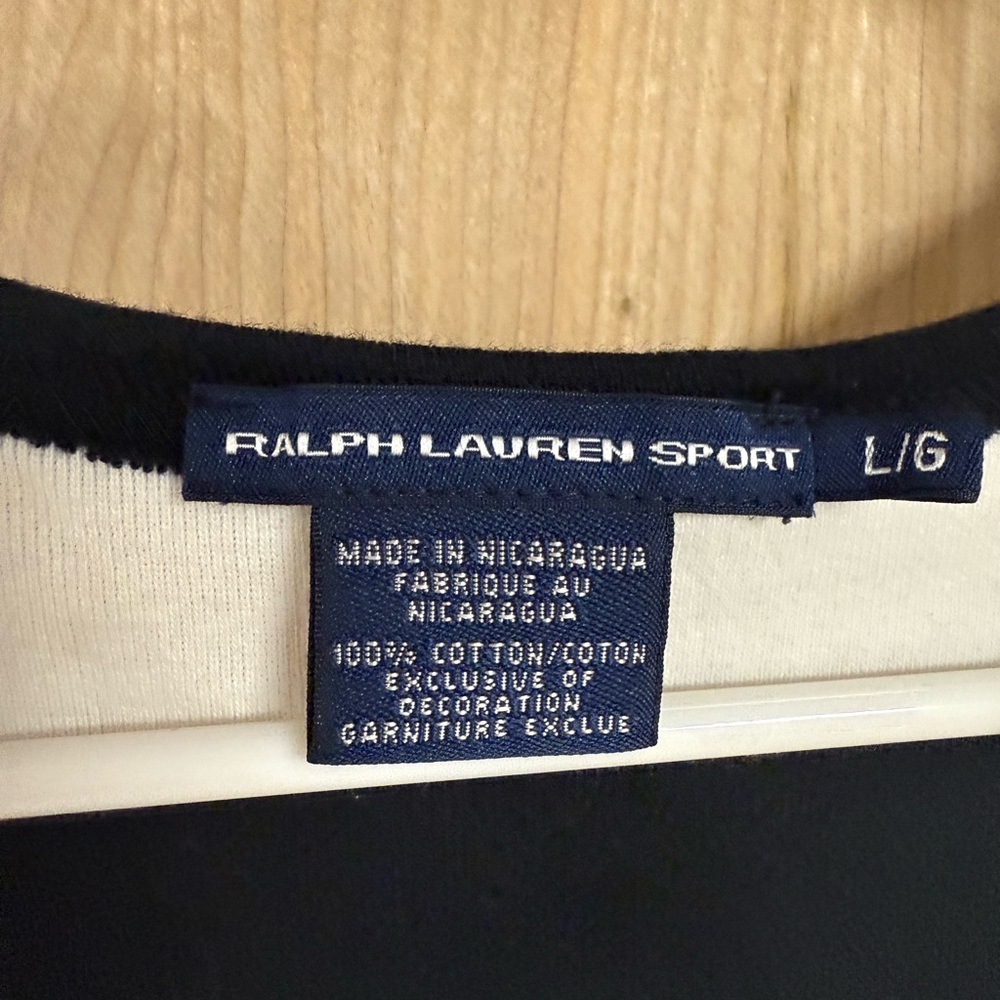 Ralph Lauren Sport Cotton dress  Black And White Striped Large Used Sleeveless - Picture 2 of 4